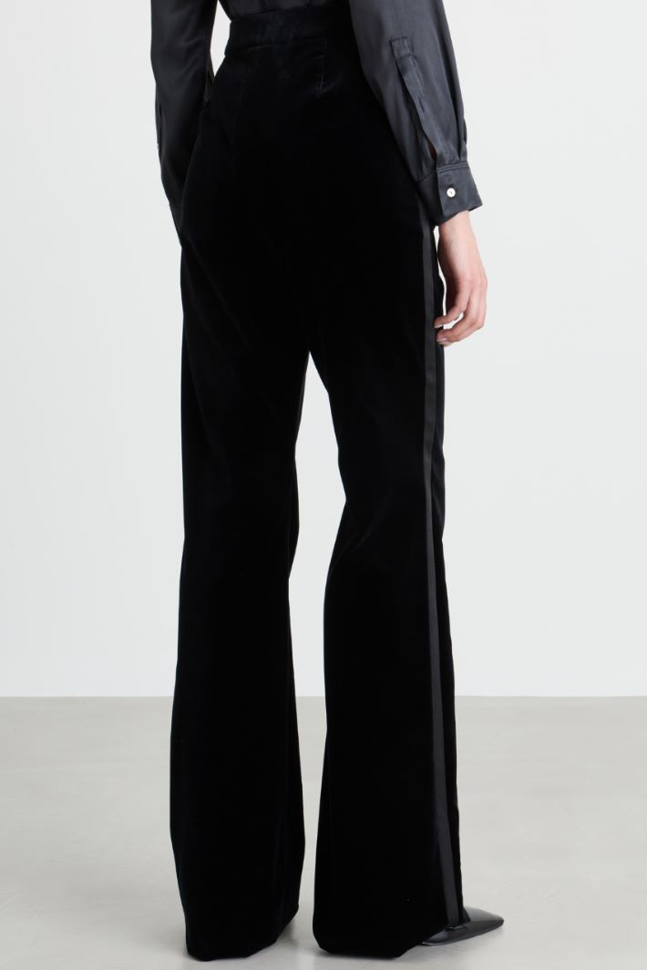 Velvet tuxedo trousers - BLACK - Intrend - 4