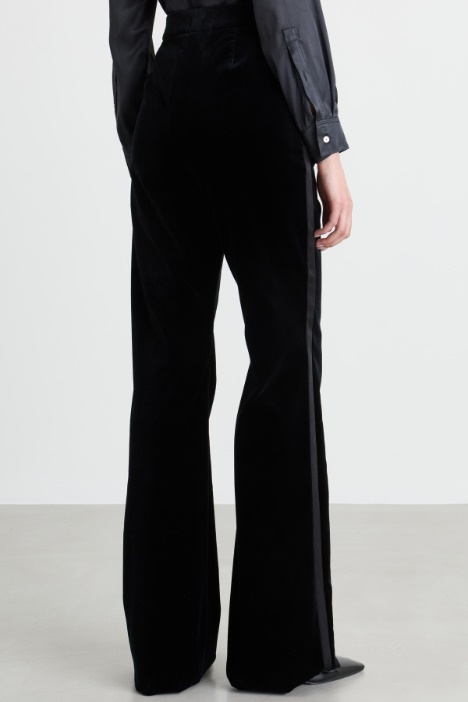 Pantalone smoking in velluto