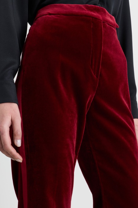 Pantalone smoking in velluto