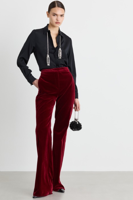 Velvet tuxedo trousers - Intrend