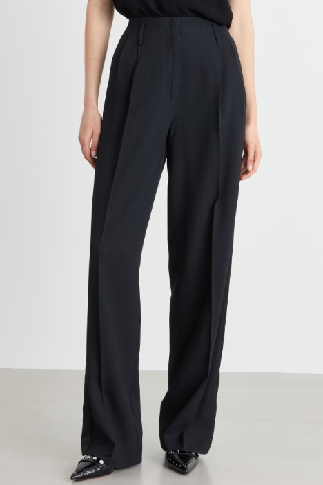 Pantalone smoking fluido