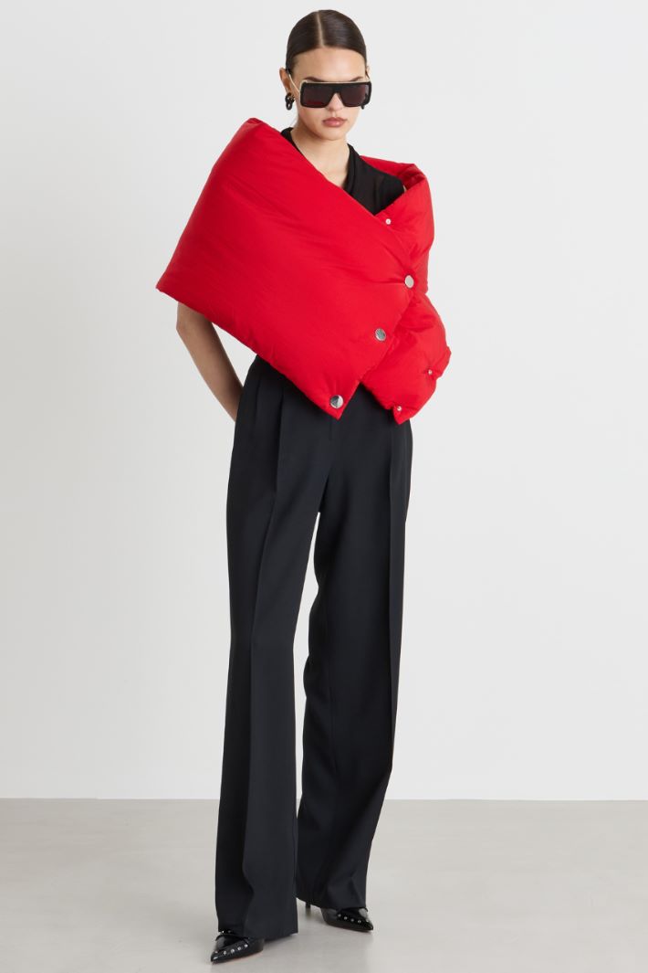 Flowing tuxedo trousers - BLACK - Intrend