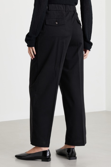 Pantalone in raso di cotone