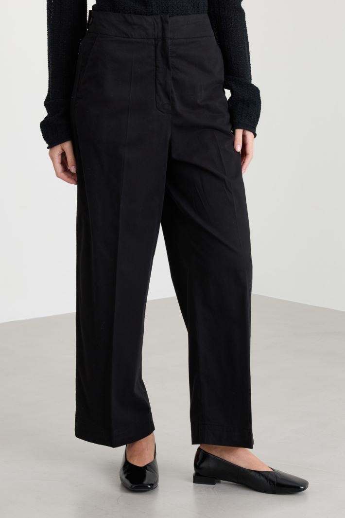 Pantalone in raso - NERO - Intrend - 2