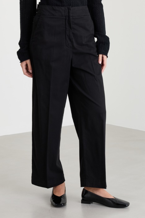 Pantalone in raso di cotone