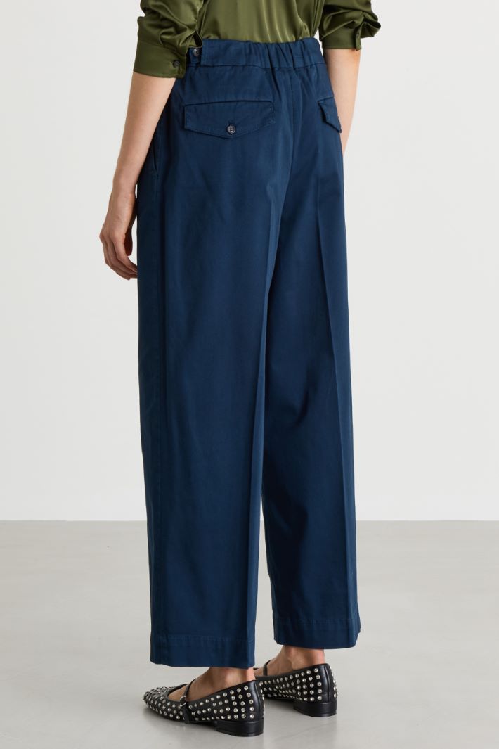Pantalone in raso - BLU - Intrend - 4