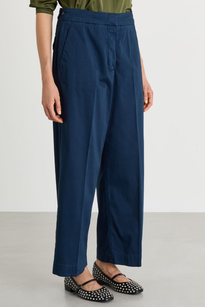 Pantalone in raso - BLU - Intrend - 2