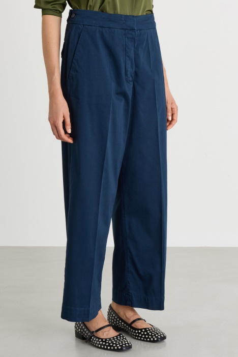 Pantalone in raso di cotone