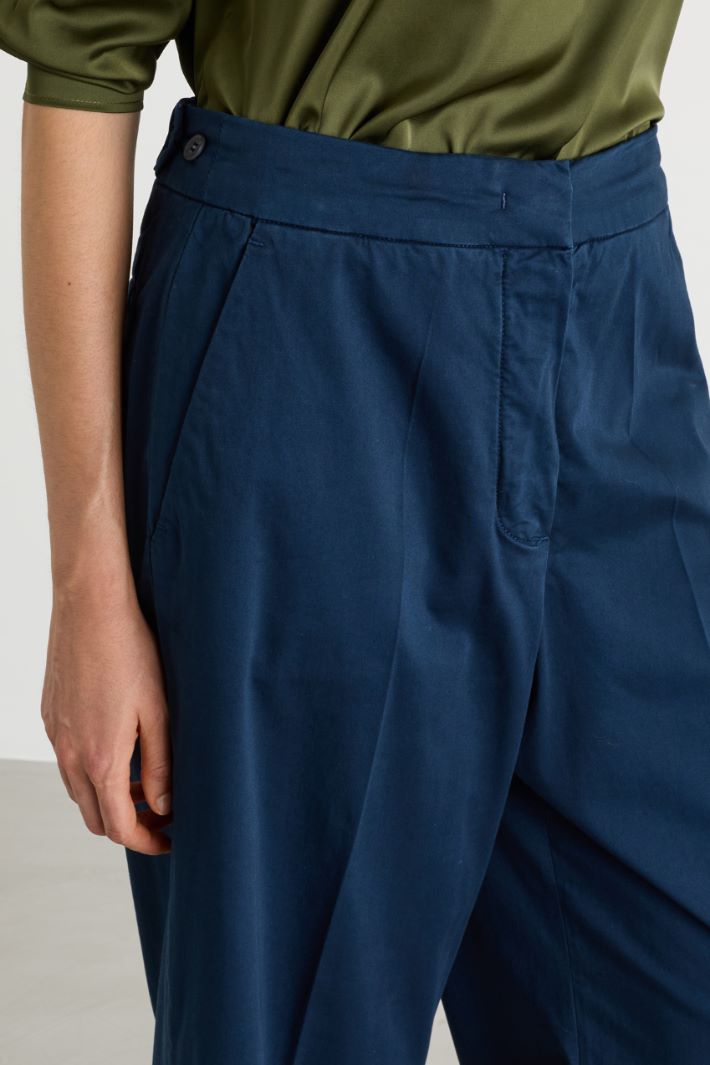 Pantalone in raso - BLU - Intrend - 3