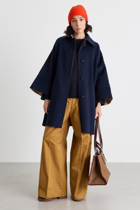 Wide-leg gabardine trousers - Intrend