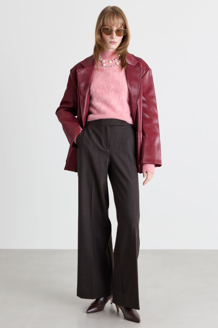 Wide-leg grisaille trousers - GREY - Intrend