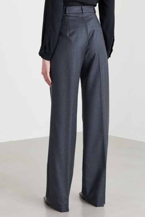 Pantalone in flanella stretch
