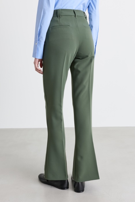 Pantalone flare in tessuto tecnico