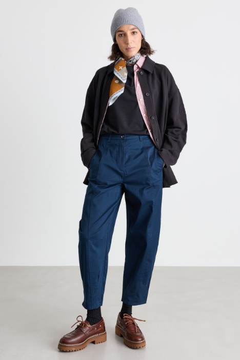 Barrel-fit drill trousers - Intrend