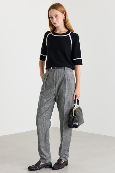 Pantalone carrot in flanella - Intrend