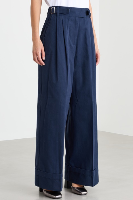 Pantalone over in gabardina