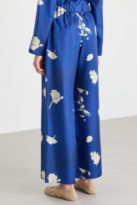 Pantalone in twill stampato