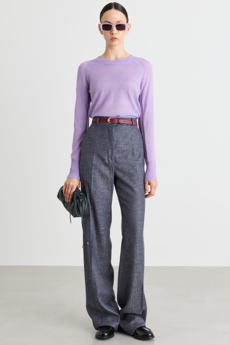 Straight-leg trousers with pressed crease - Intrend