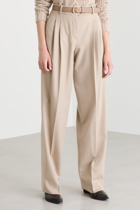 Pantalone in drap di pura lana