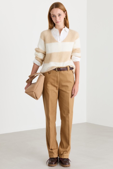 Turn-up drill trousers - Intrend