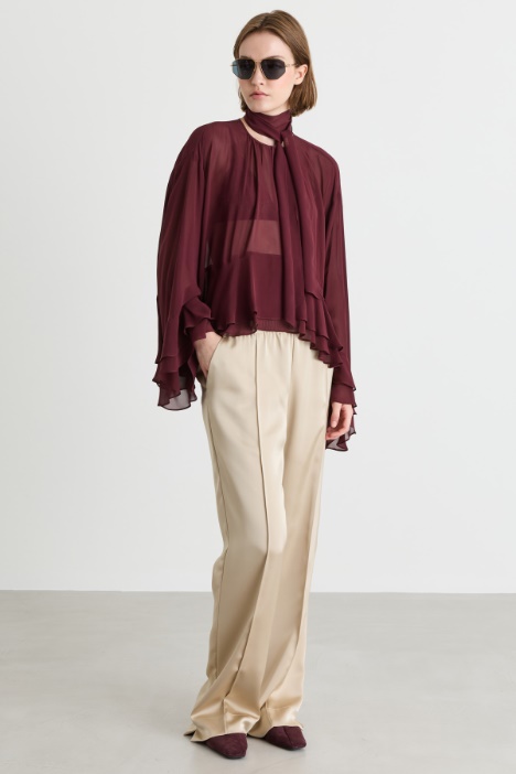 Fluid satin trousers - Intrend