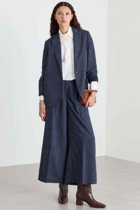 Wide-leg trousers in flowing twill - Intrend