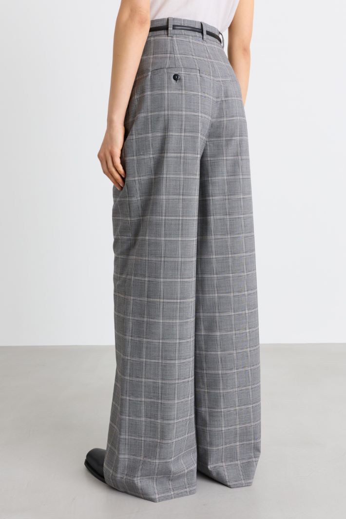 Checked Batavia Trousers - GREY - Intrend - 4