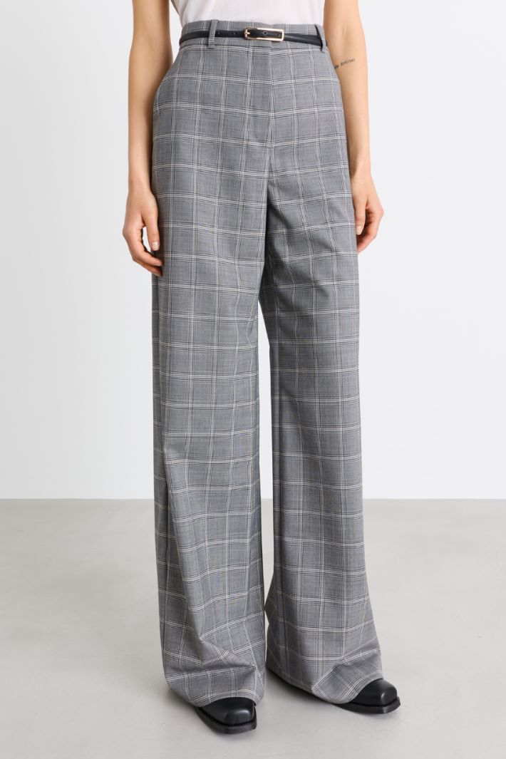 Checked Batavia Trousers - GREY - Intrend - 2