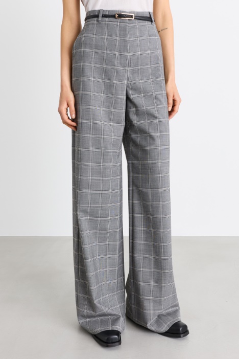Pantalone in batavia a quadri