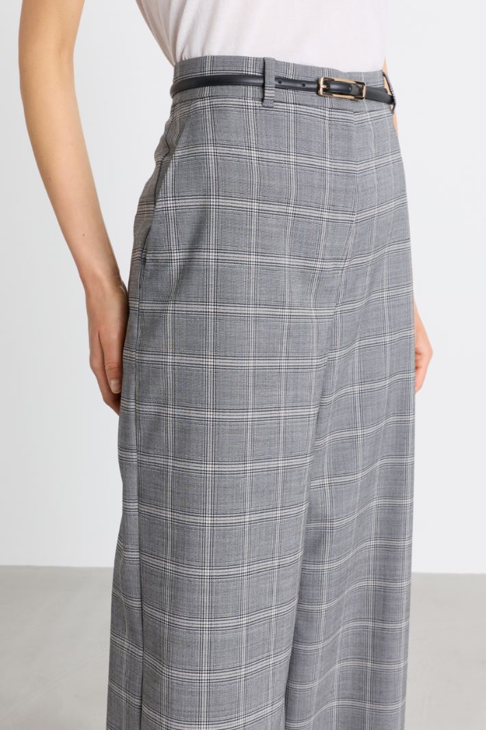 Checked Batavia Trousers - GREY - Intrend - 3