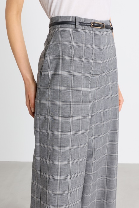 Pantalone in batavia a quadri