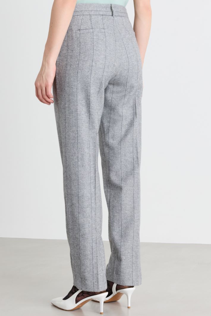 Flannel Trousers - GREY - Intrend - 4