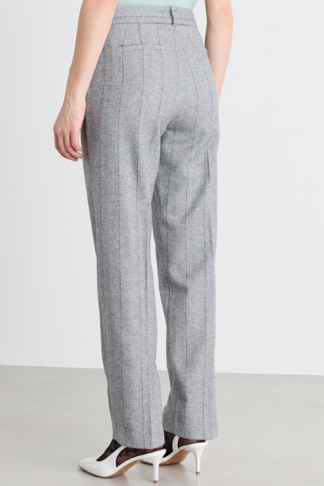 Pantalone in flanella di lana
