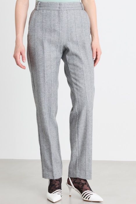 Pantalone in flanella di lana