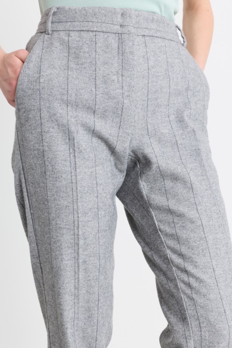 Pantalone in flanella di lana