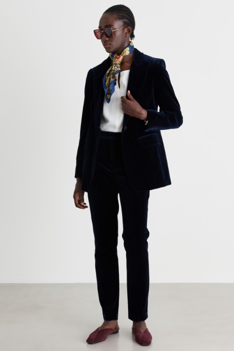 Velvet cigarette trousers - Intrend