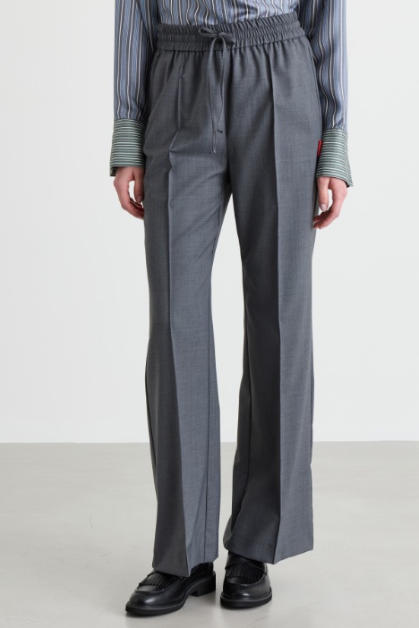 Pantalone jogger in misto lana