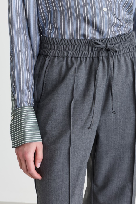 Pantalone jogger in misto lana