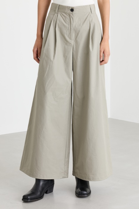 Pantalone ampio in popeline