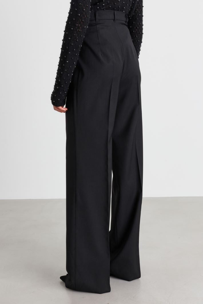 High-waisted trousers - BLACK - Intrend - 4