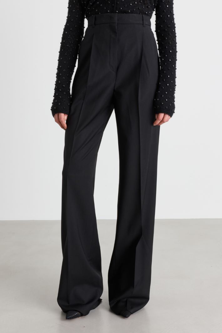 High-waisted trousers - BLACK - Intrend - 2