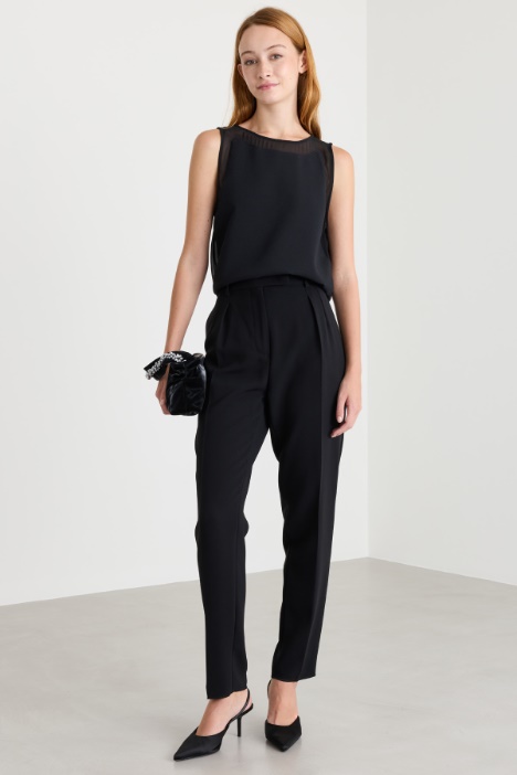 Pleated cady trousers - Intrend