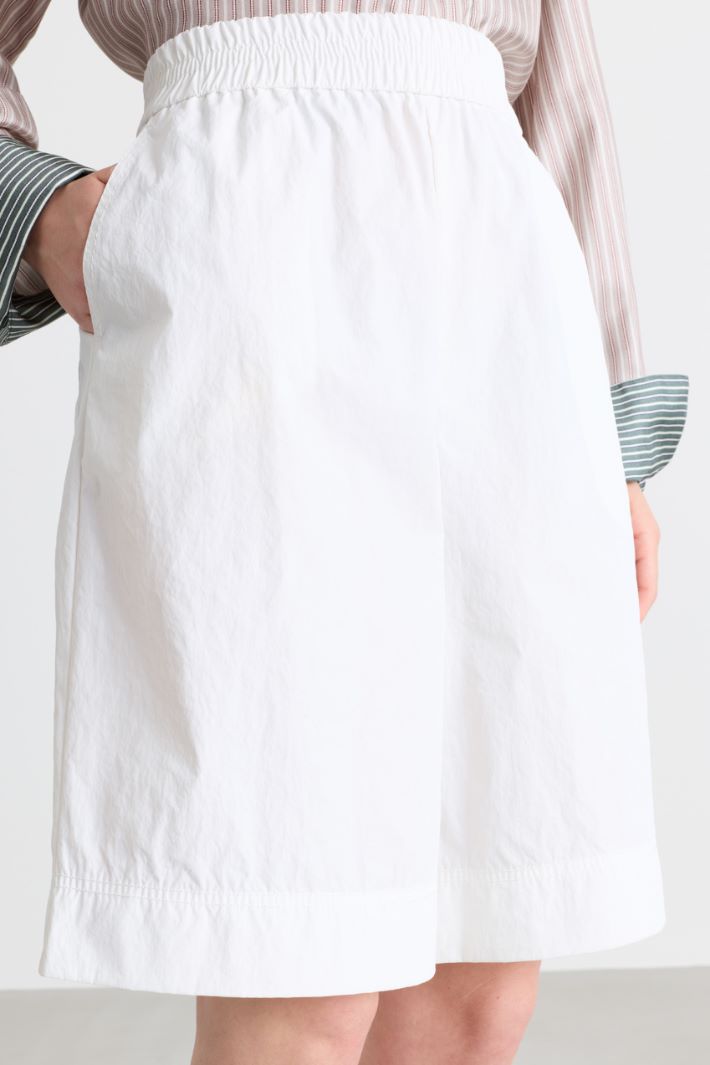 Bermuda con elastico in vita - BIANCO - Intrend - 3