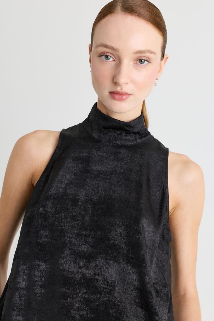 Top halterneck laminato - NERO - Intrend - 3