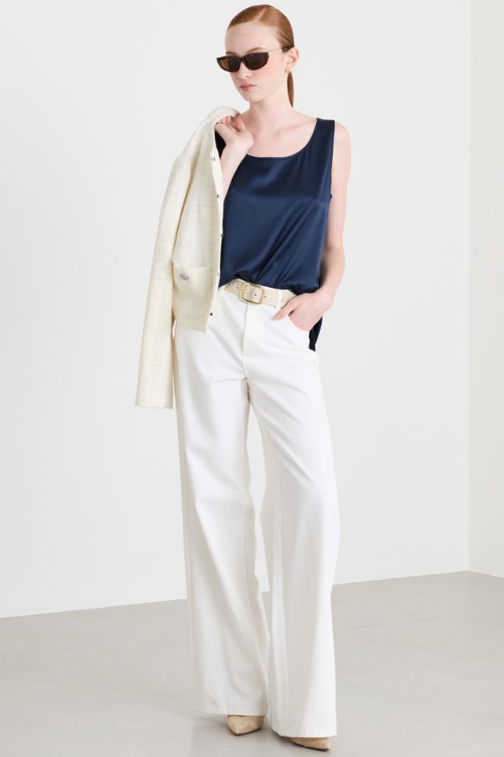 Top in raso - BLU - Intrend