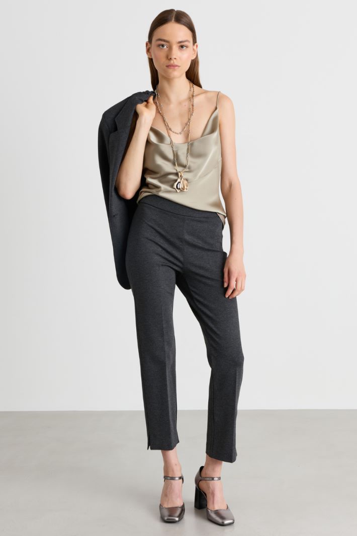 Top in raso fluido - VERDE - Intrend