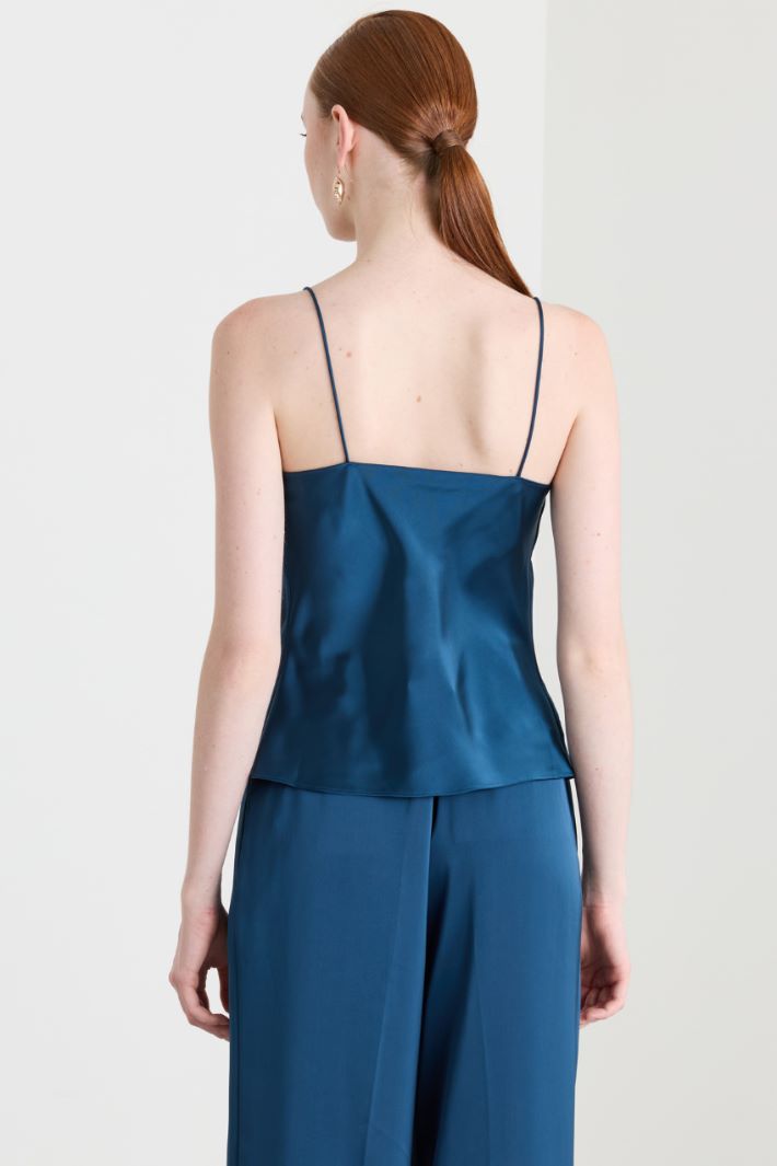 Top in raso fluido - BLU - Intrend - 4
