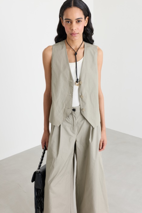 Top gilet in popeline - Intrend