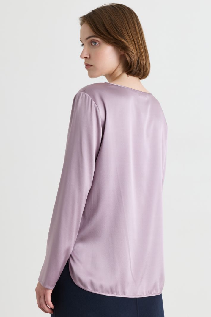Blusa in raso - LILLA - Intrend - 4