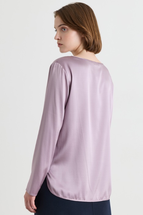 Blusa in raso di seta